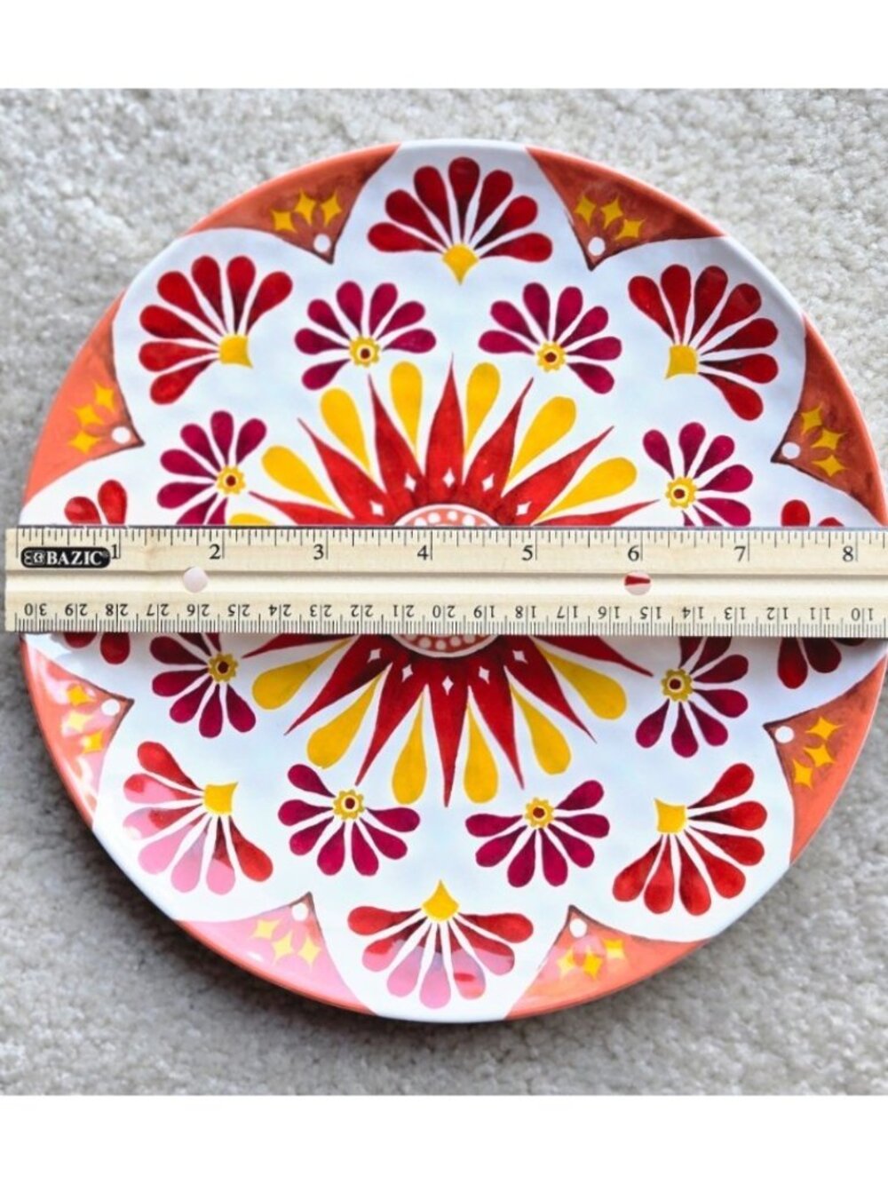Bed Bath Beyond Melamine 10.5" Dinner & 8.25" Matching Salad Plates Set of 3 - Picture 3 of 5